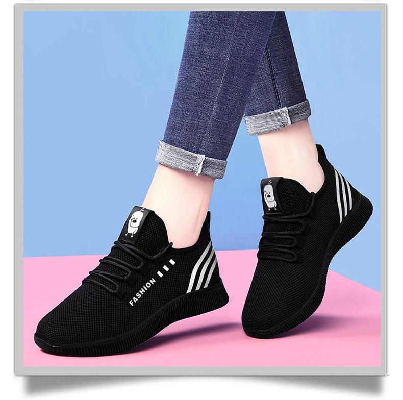 Women Running Shoes Air Mesh Sneakers Breathable Soft Light Woman Sport Shoes Walking Jogging Casual Shoes Breathable Walking Mesh Flats Sport Running Sneakers - Fabs things