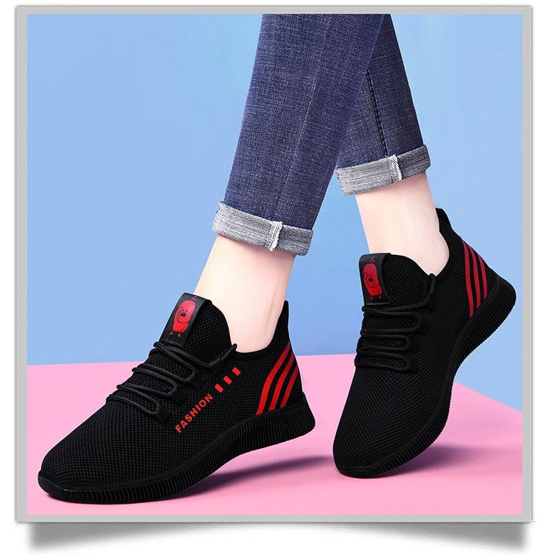 Women Running Shoes Air Mesh Sneakers Breathable Soft Light Woman Sport Shoes Walking Jogging Casual Shoes Breathable Walking Mesh Flats Sport Running Sneakers - Fabs things