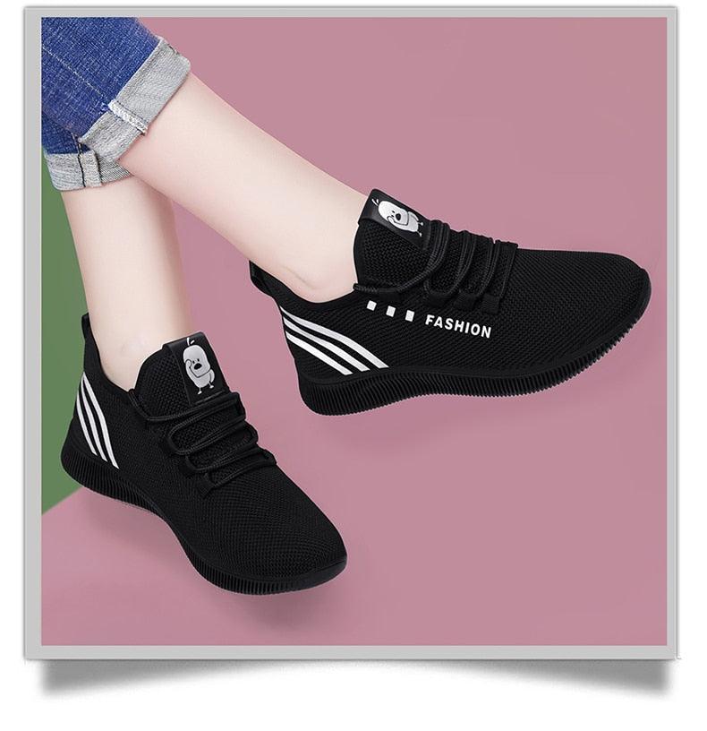 Women Running Shoes Air Mesh Sneakers Breathable Soft Light Woman Sport Shoes Walking Jogging Casual Shoes Breathable Walking Mesh Flats Sport Running Sneakers - Fabs things