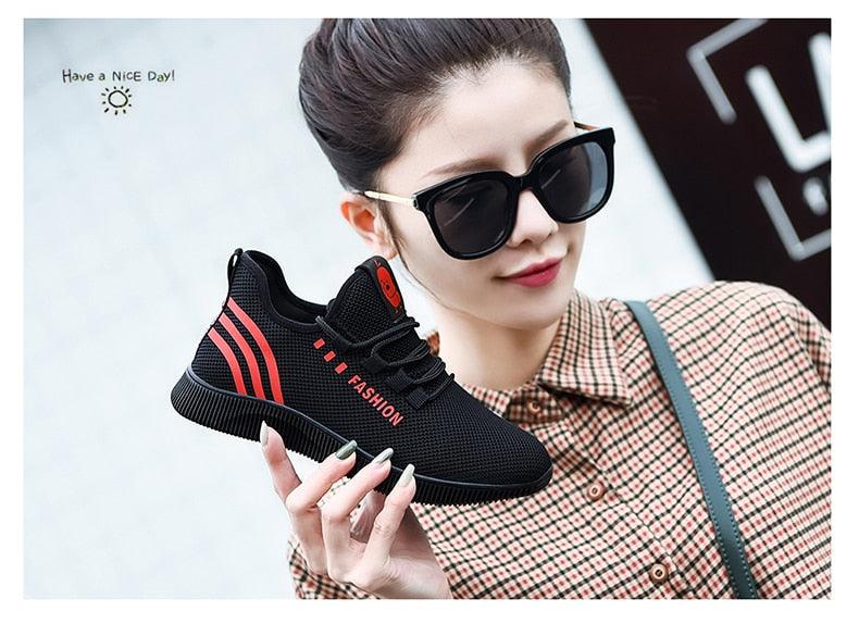 Women Running Shoes Air Mesh Sneakers Breathable Soft Light Woman Sport Shoes Walking Jogging Casual Shoes Breathable Walking Mesh Flats Sport Running Sneakers - Fabs things