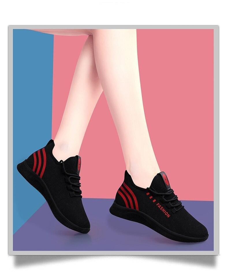 Women Running Shoes Air Mesh Sneakers Breathable Soft Light Woman Sport Shoes Walking Jogging Casual Shoes Breathable Walking Mesh Flats Sport Running Sneakers - Fabs things