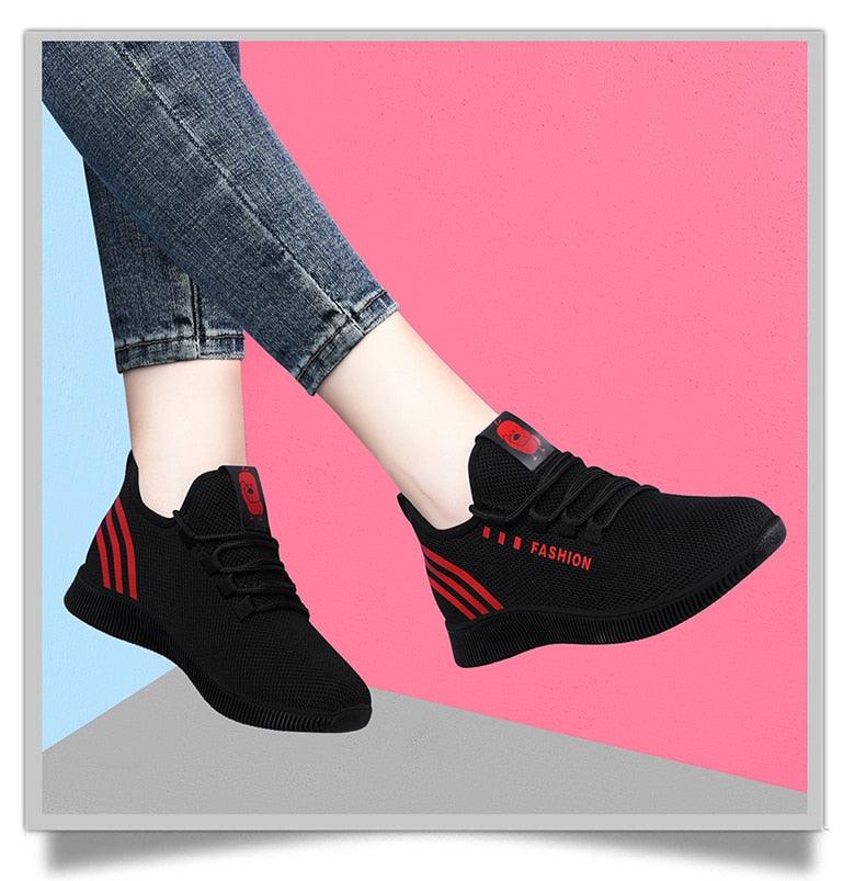 Women Running Shoes Air Mesh Sneakers Breathable Soft Light Woman Sport Shoes Walking Jogging Casual Shoes Breathable Walking Mesh Flats Sport Running Sneakers - Fabs things
