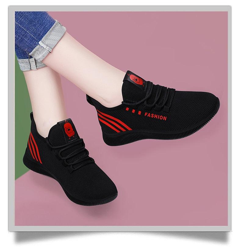 Women Running Shoes Air Mesh Sneakers Breathable Soft Light Woman Sport Shoes Walking Jogging Casual Shoes Breathable Walking Mesh Flats Sport Running Sneakers - Fabs things