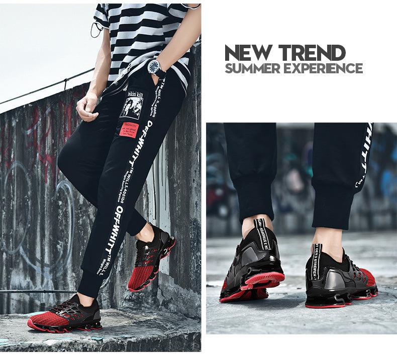 Mens Running Breathable Fashion Trainers Casual Couple Shoes Breathable Running Sports Outdoor Cushioning Sneakers Running Elegant Walking Athletics Trainer Sports Sneakers - Fabs things