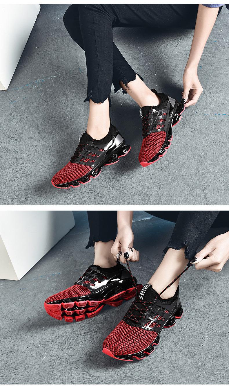 Mens Running Breathable Fashion Trainers Casual Couple Shoes Breathable Running Sports Outdoor Cushioning Sneakers Running Elegant Walking Athletics Trainer Sports Sneakers - Fabs things