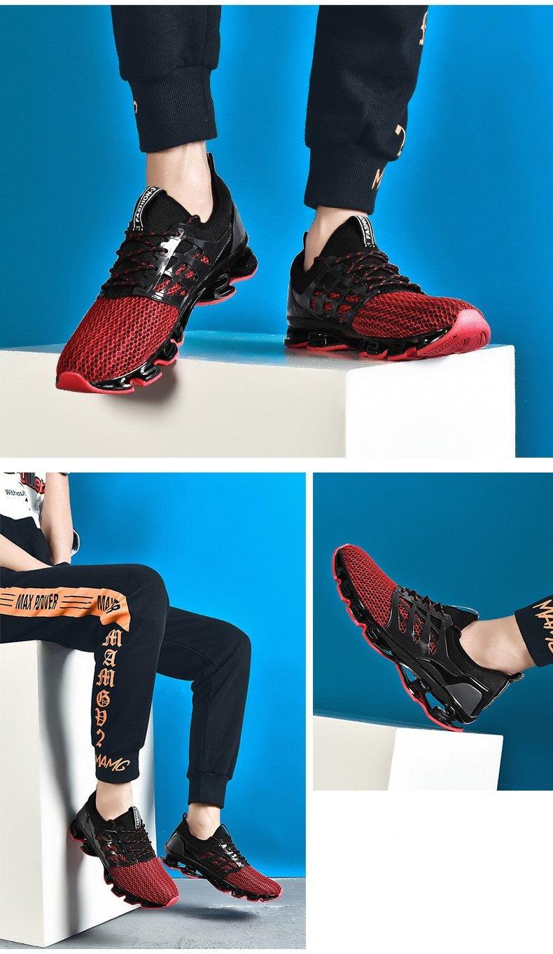 Mens Running Breathable Fashion Trainers Casual Couple Shoes Breathable Running Sports Outdoor Cushioning Sneakers Running Elegant Walking Athletics Trainer Sports Sneakers - Fabs things