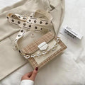 Luxury Wide Strap Shoulder Bags for Women And Girls Designer Lady Handbags and Purses Fashionable Chain Messenger Crossbody Bags - Fabs things
