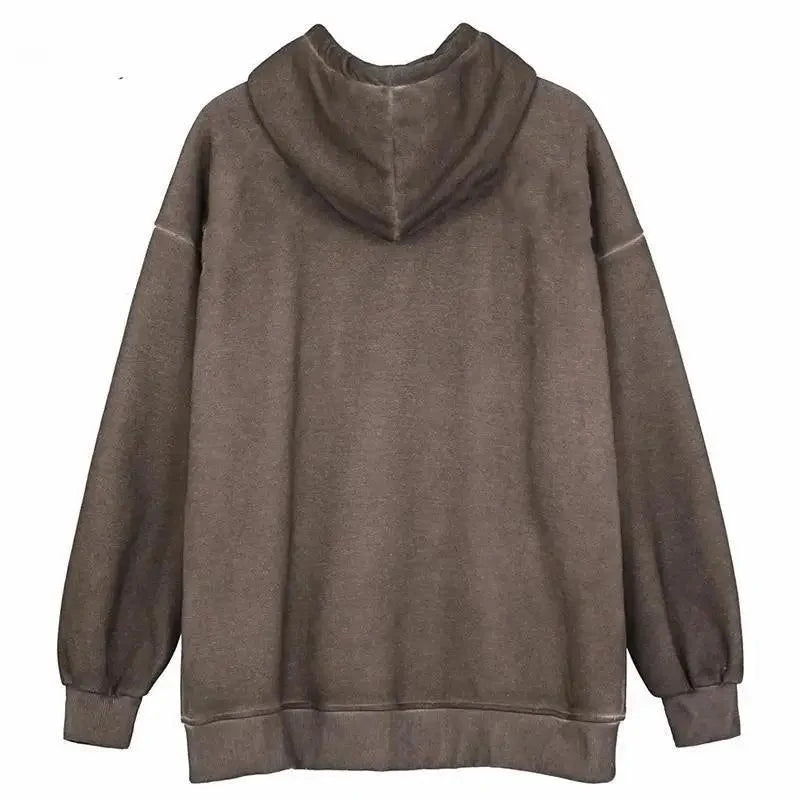 New Trendy Vintage Hip Hop Streetwear Women Hoodies Angel Dark Print Zipper Jacket Coat Hooded Top Clothes Men Women Punk Outwear - Fabs things