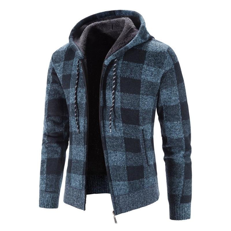 New Autumn Winter Jacket Men Warm Casual Slim Fit Fleece Jacket Elegant Jackets For Men Warm Soft Sweater Solid Jackets Casual Business Men Clothing Lightweight Hooded Jackets - Fabs things