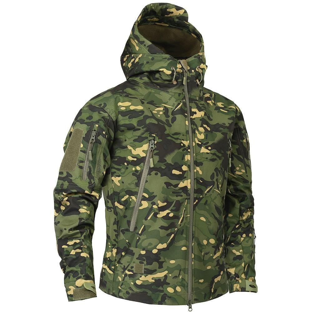 Men Green Autumn Camouflage Jacket Men's Lightweight Water-Resistant Jacket Tactical Clothing  Male Camouflage Windbreaker Breathable Outdoor Snow Jacket - Fabs things