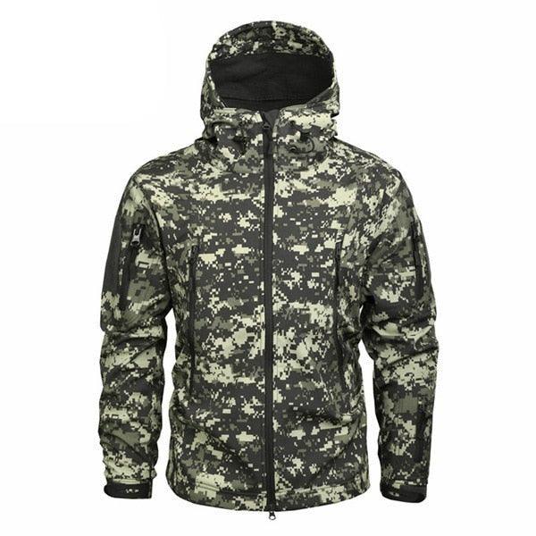Men Green Autumn Camouflage Jacket Men's Lightweight Water-Resistant Jacket Tactical Clothing  Male Camouflage Windbreaker Breathable Outdoor Snow Jacket - Fabs things