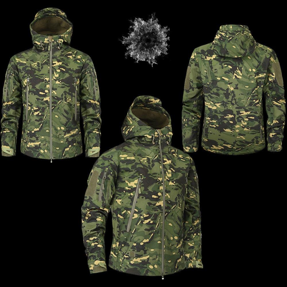 Men Green Autumn Camouflage Jacket Men's Lightweight Water-Resistant Jacket Tactical Clothing  Male Camouflage Windbreaker Breathable Outdoor Snow Jacket - Fabs things