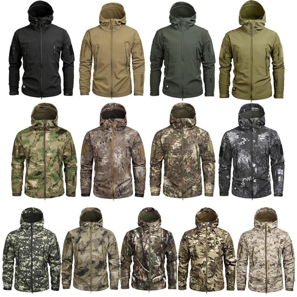 Men Green Autumn Camouflage Jacket Men's Lightweight Water-Resistant Jacket Tactical Clothing  Male Camouflage Windbreaker Breathable Outdoor Snow Jacket - Fabs things