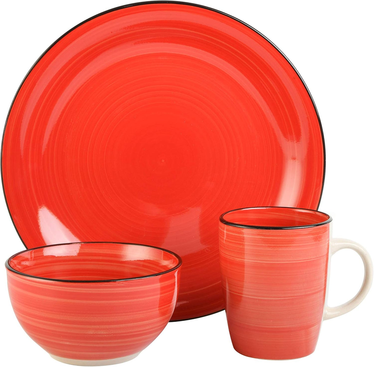 Gibson Home Vibes Dinnerware Set Service for 4 (12pcs) Assorted Colors - Fabs things
