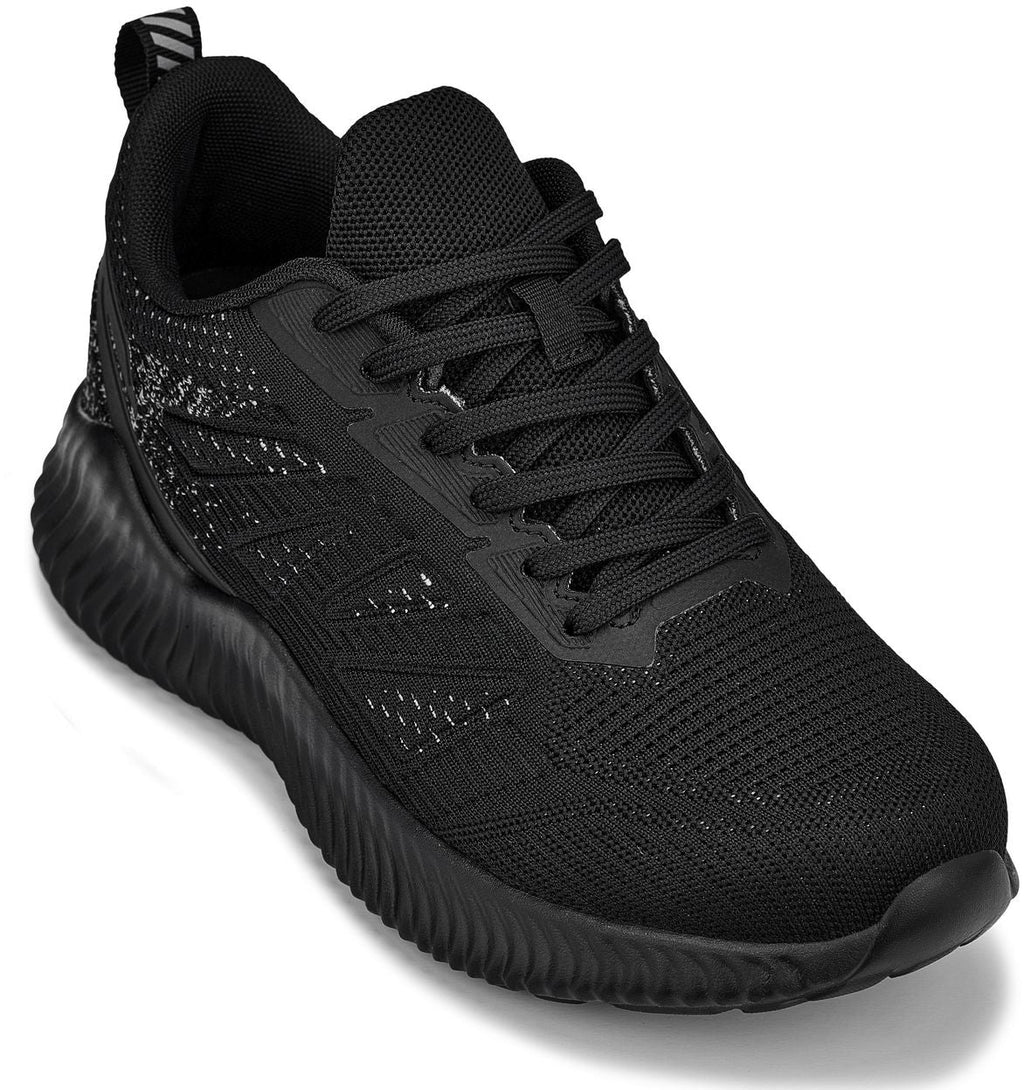CALTO - Q220 - 2.6 Inches Taller (Noir/Cement) - Lightweight Sporty Sneakers - Fabs things