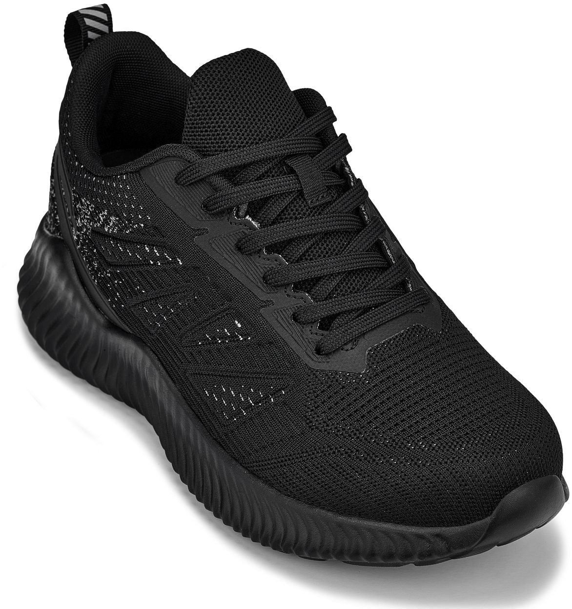CALTO - Q220 - 2.6 Inches Taller (Noir/Cement) - Lightweight Sporty Sneakers - Fabs things