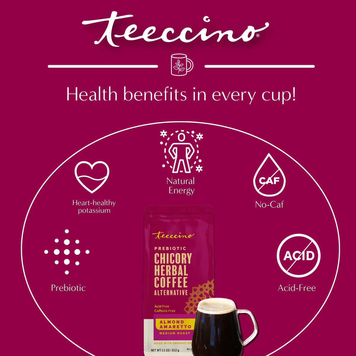 Almond Amaretto Chicory Herbal Coffee - Fabs things