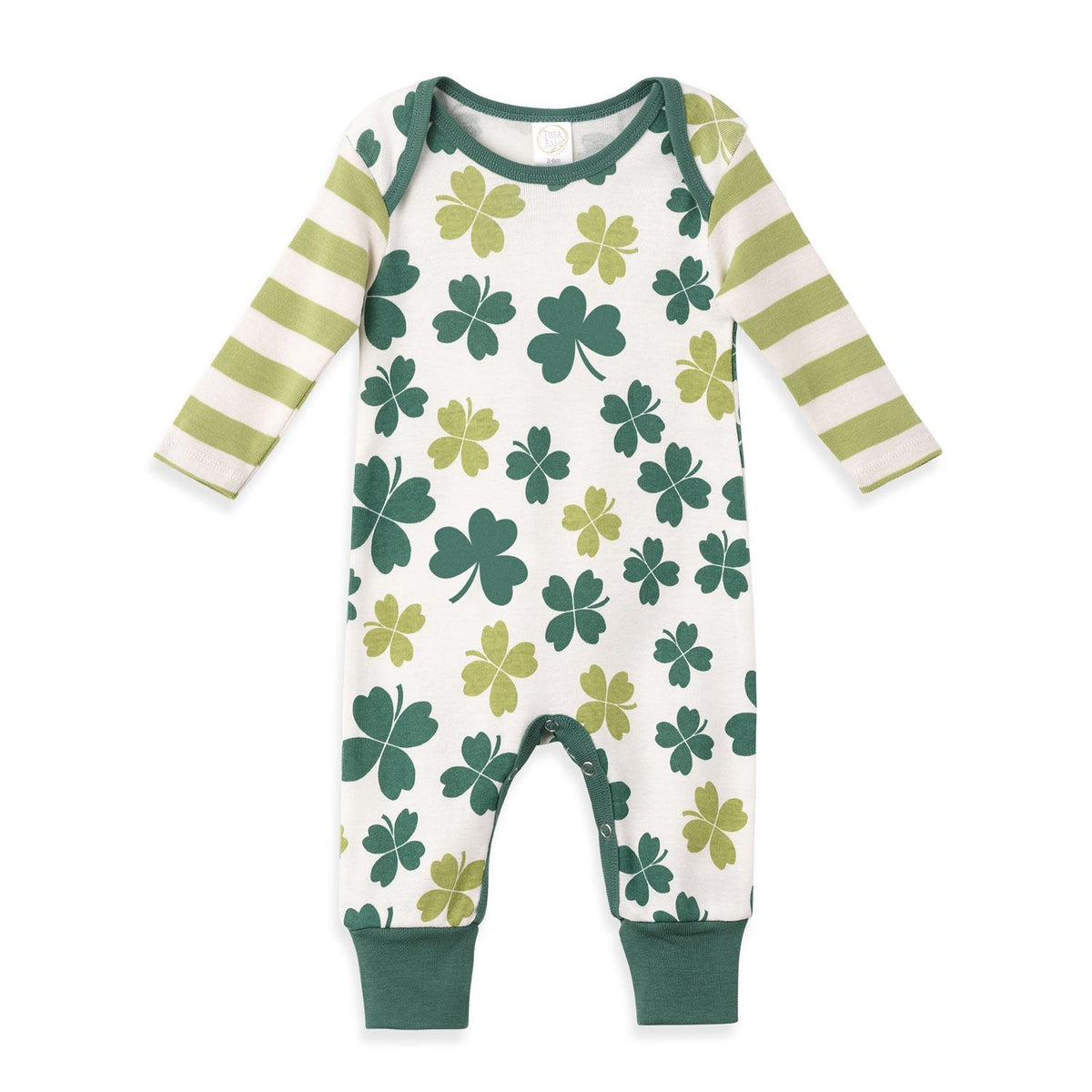 Baby's St. Patty's Shamrocks & Clovers Cotton Romper - Fabs things