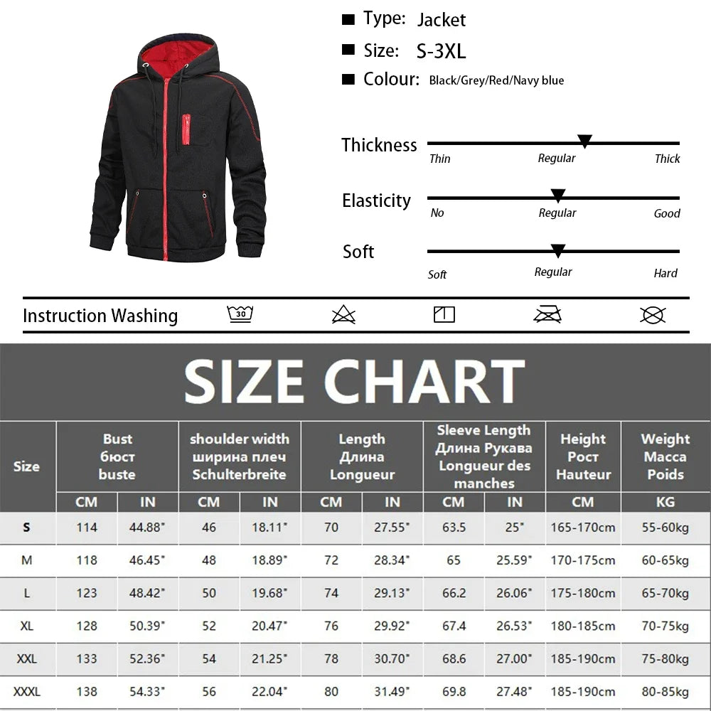 Men's Jacket Cycling Thermal Fleece Windproof Sportswear - Fabs things