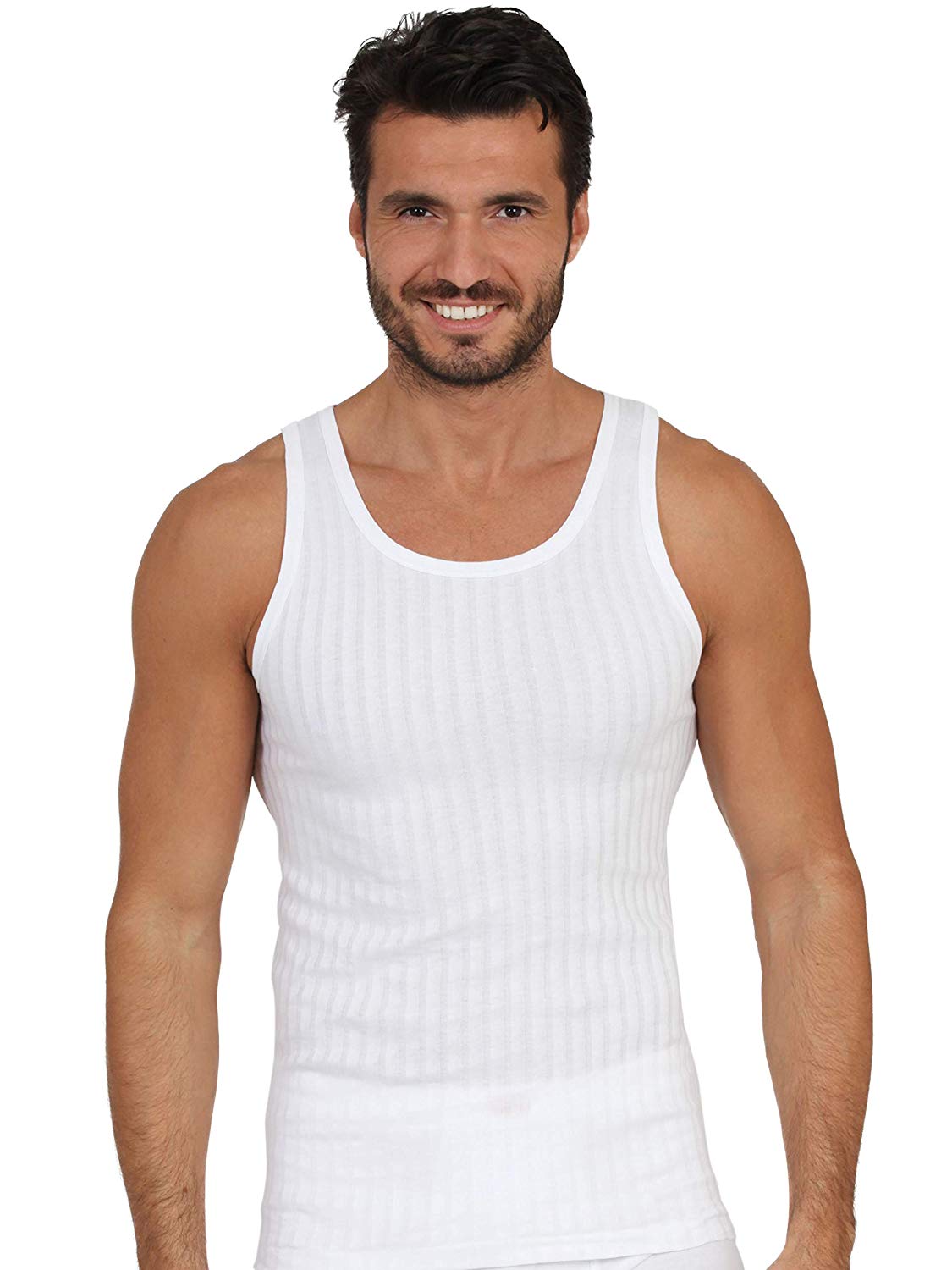 MaRe Luxury Italian Underwear 100% Mako Cotton Men's Sleeveless Muscle Tank Top Made in Italy (3260) - Fabs things