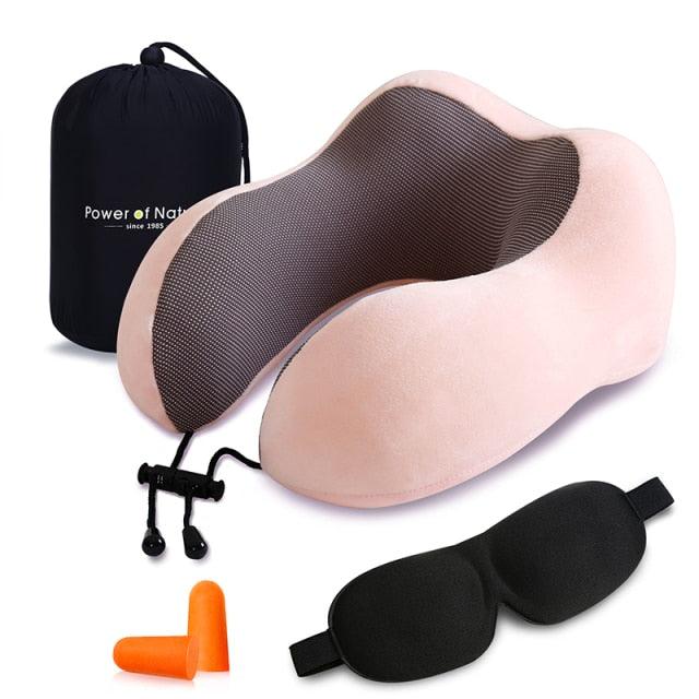 Travel Pillow U Shaped Memory Foam Neck Pillows Neck Cervical Airplane Pillow Healthcare Bedding Free Eye Mask and Earplugs Neck Support Pillow Headrest Travel Folding Slow Rebound Journey Trip Cushion Memory Foam Travel Pillow Neck Pillow - Fabs things