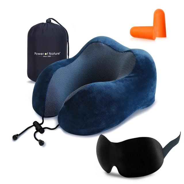 Travel Pillow U Shaped Memory Foam Neck Pillows Neck Cervical Airplane Pillow Healthcare Bedding Free Eye Mask and Earplugs Neck Support Pillow Headrest Travel Folding Slow Rebound Journey Trip Cushion Memory Foam Travel Pillow Neck Pillow - Fabs things
