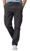 Men's Pull-On Jeans with Double Cargo Pockets — Lightweight Easy Fit - Fabs things