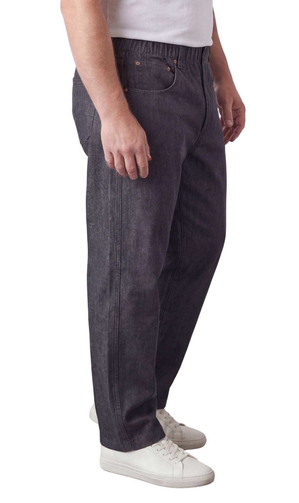 Men's Pull-On Denim and Twill Pants — Elastic Waist Easy Fit - Fabs things