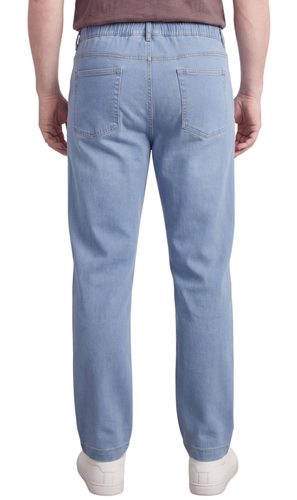 Men's Pull-On Denim and Twill Pants — Elastic Waist Easy Fit - Fabs things