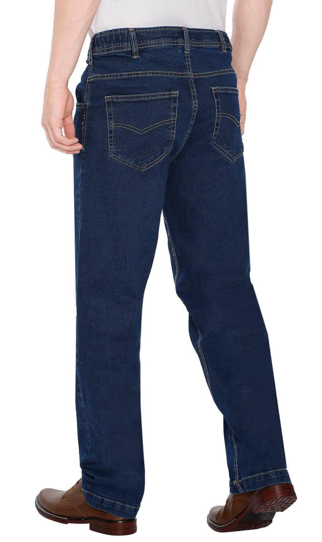 Men's Flex Waist Hidden Stretch Denim Jeans — Pull-On Easy Fit - Fabs things