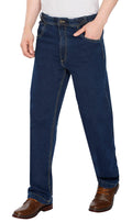 Men's Flex Waist Hidden Stretch Denim Jeans — Pull-On Easy Fit - Fabs things