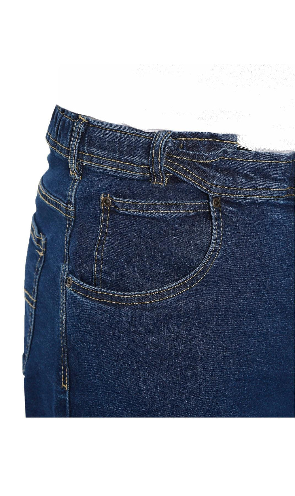 Men's Flex Waist Hidden Stretch Denim Jeans — Pull-On Easy Fit - Fabs things