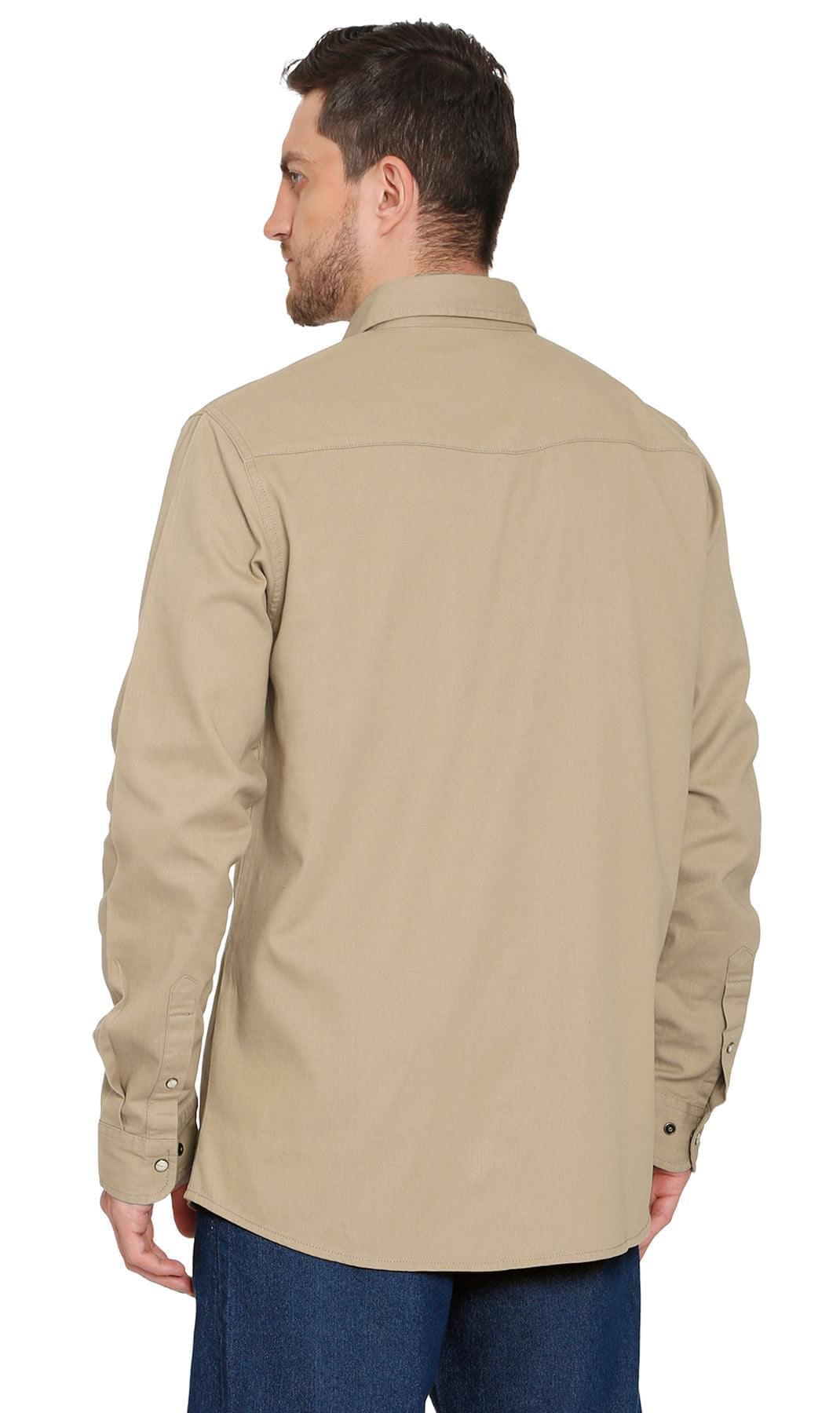 Men's Western Snap Button Shirt — Denim and Twill with Stitched Yoke - Fabs things