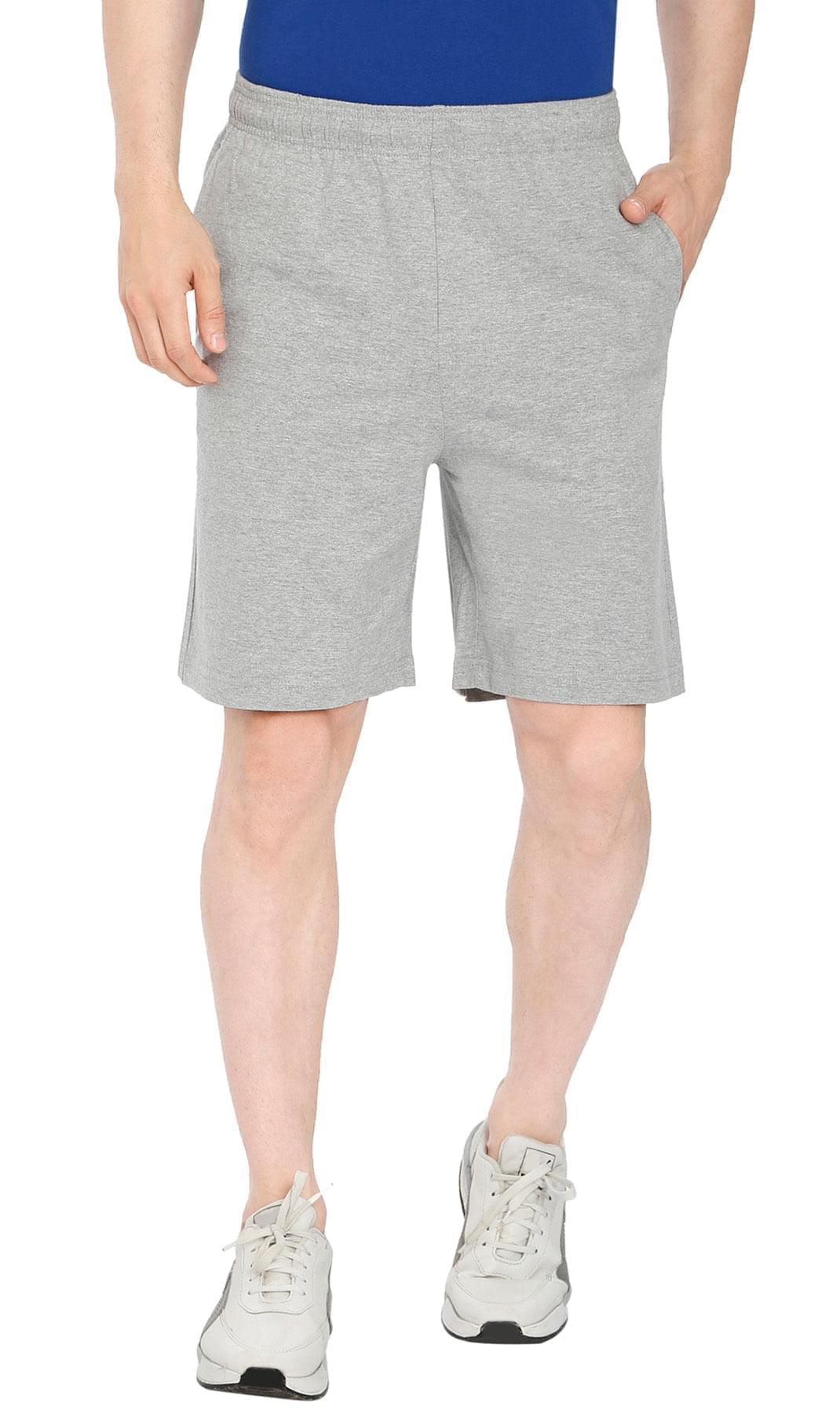 Men's 100% Cotton Knit Shorts — Elastic Waist with Inner Drawstring - Fabs things