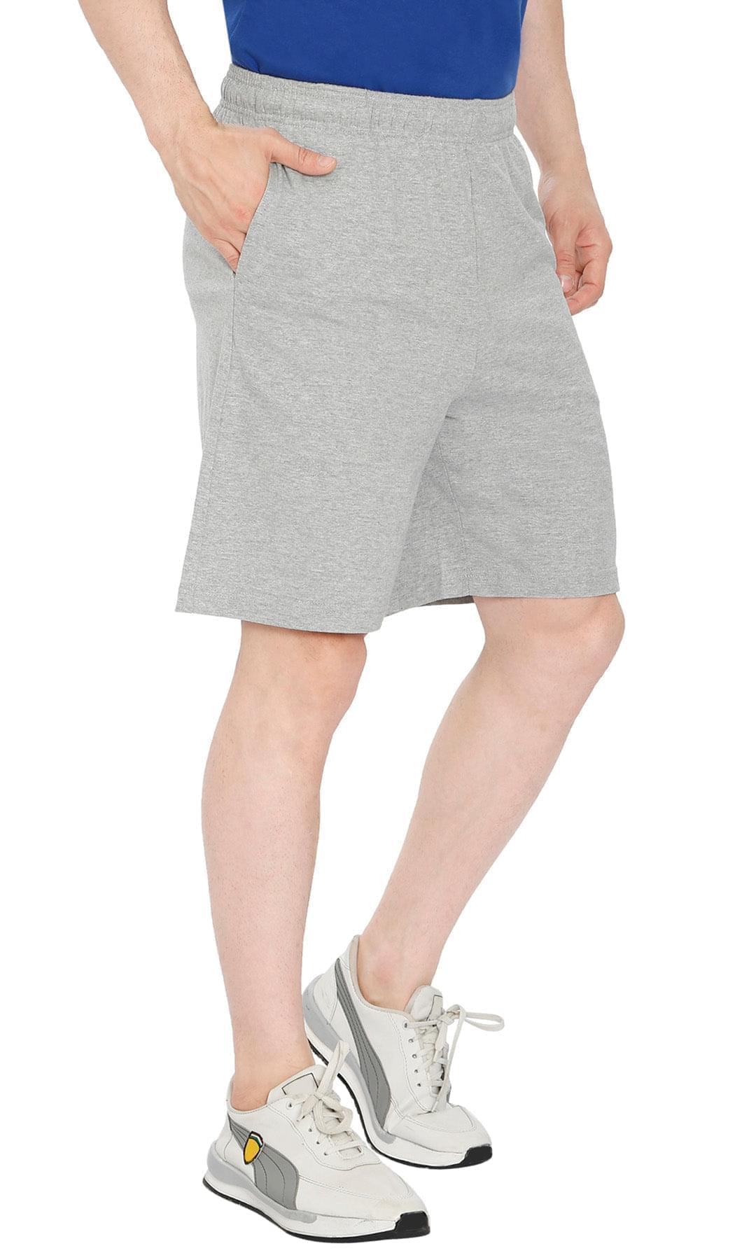 Men's 100% Cotton Knit Shorts — Elastic Waist with Inner Drawstring - Fabs things