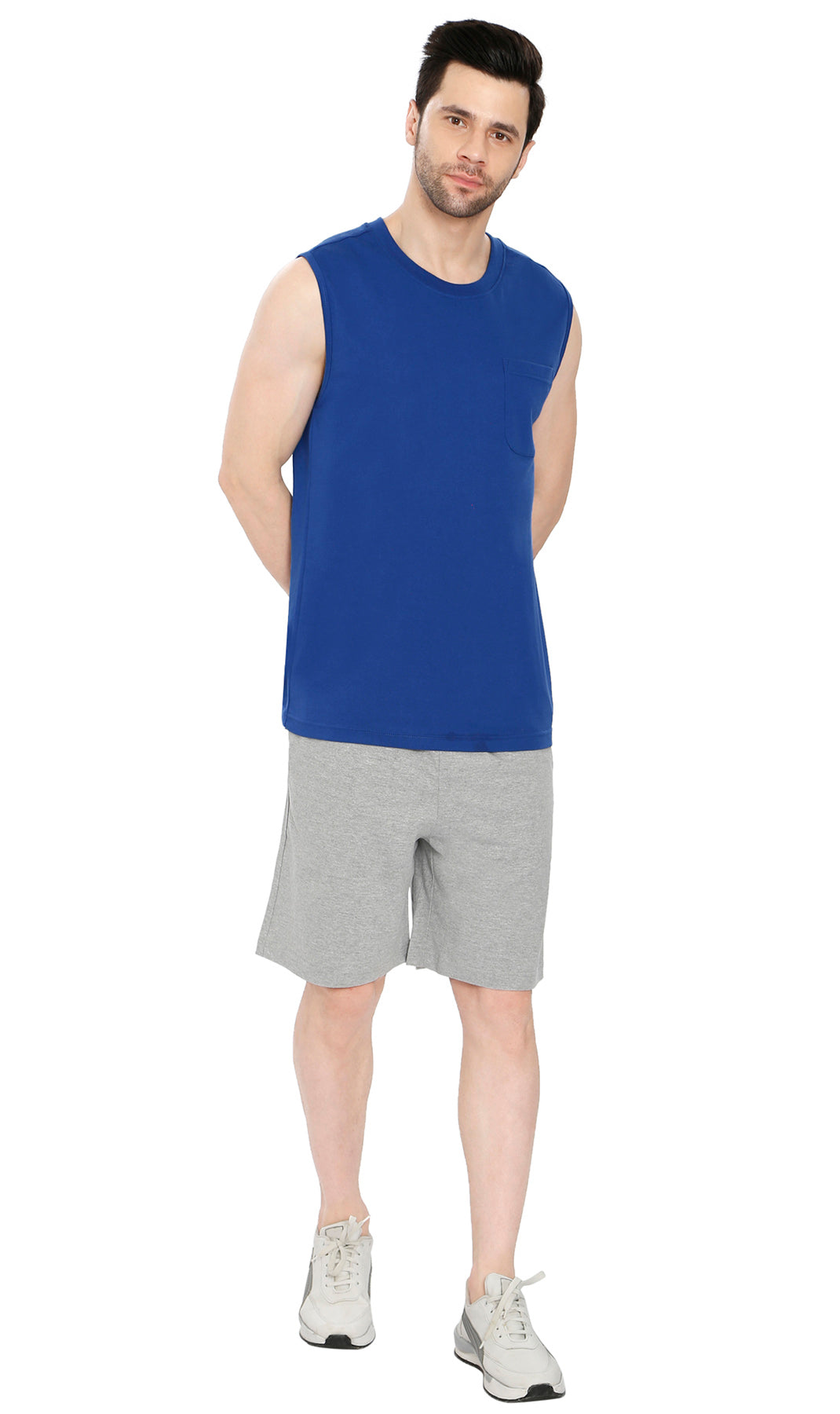 Men's 100% Cotton Knit Shorts — Elastic Waist with Inner Drawstring - Fabs things