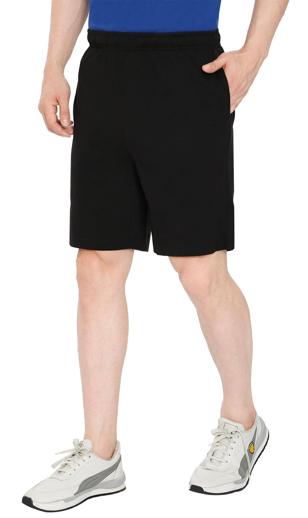 Men's 100% Cotton Knit Shorts — Elastic Waist with Inner Drawstring - Fabs things