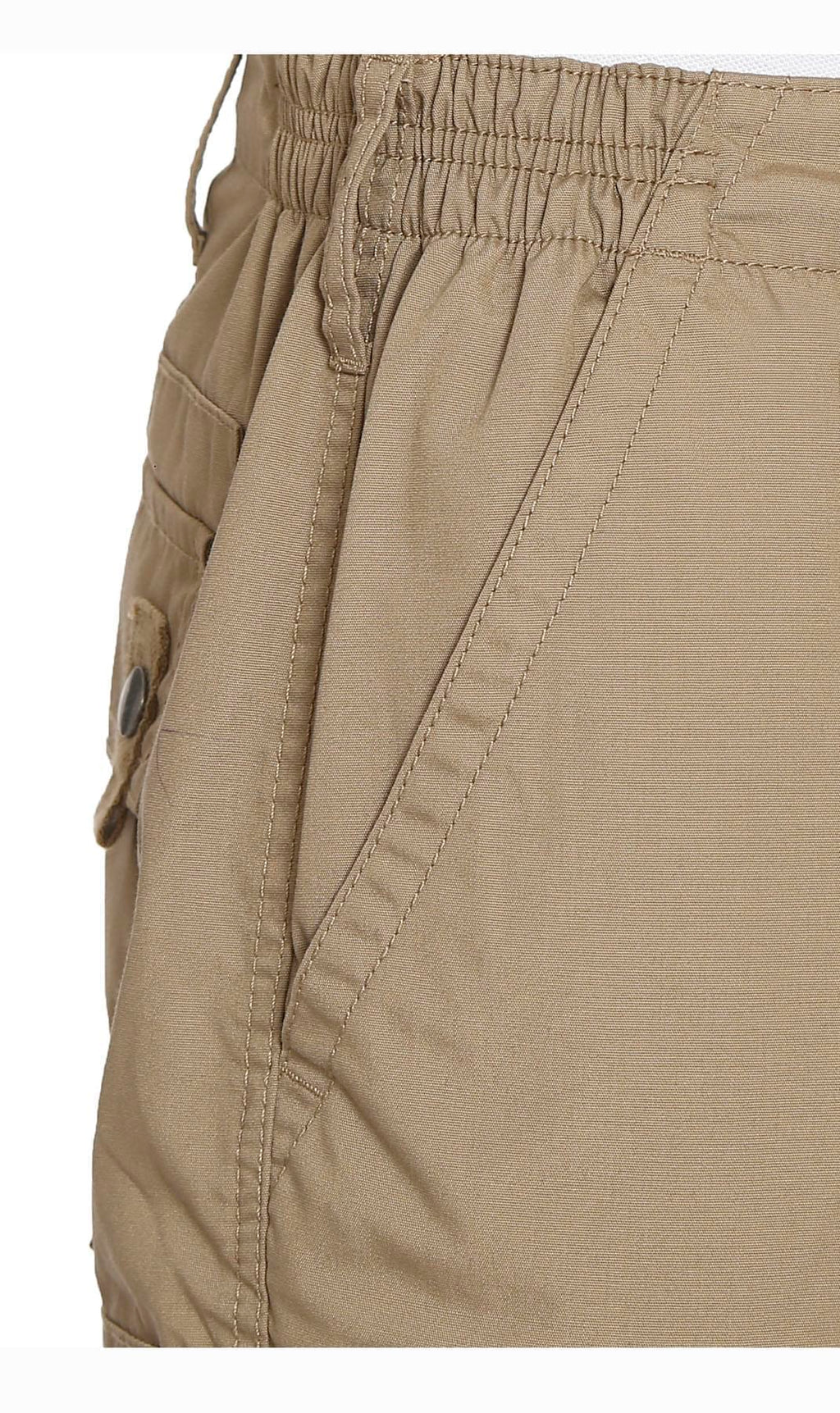 Men's Elastic Waist Cargo Shorts with Multi-Pocket Design - Fabs things