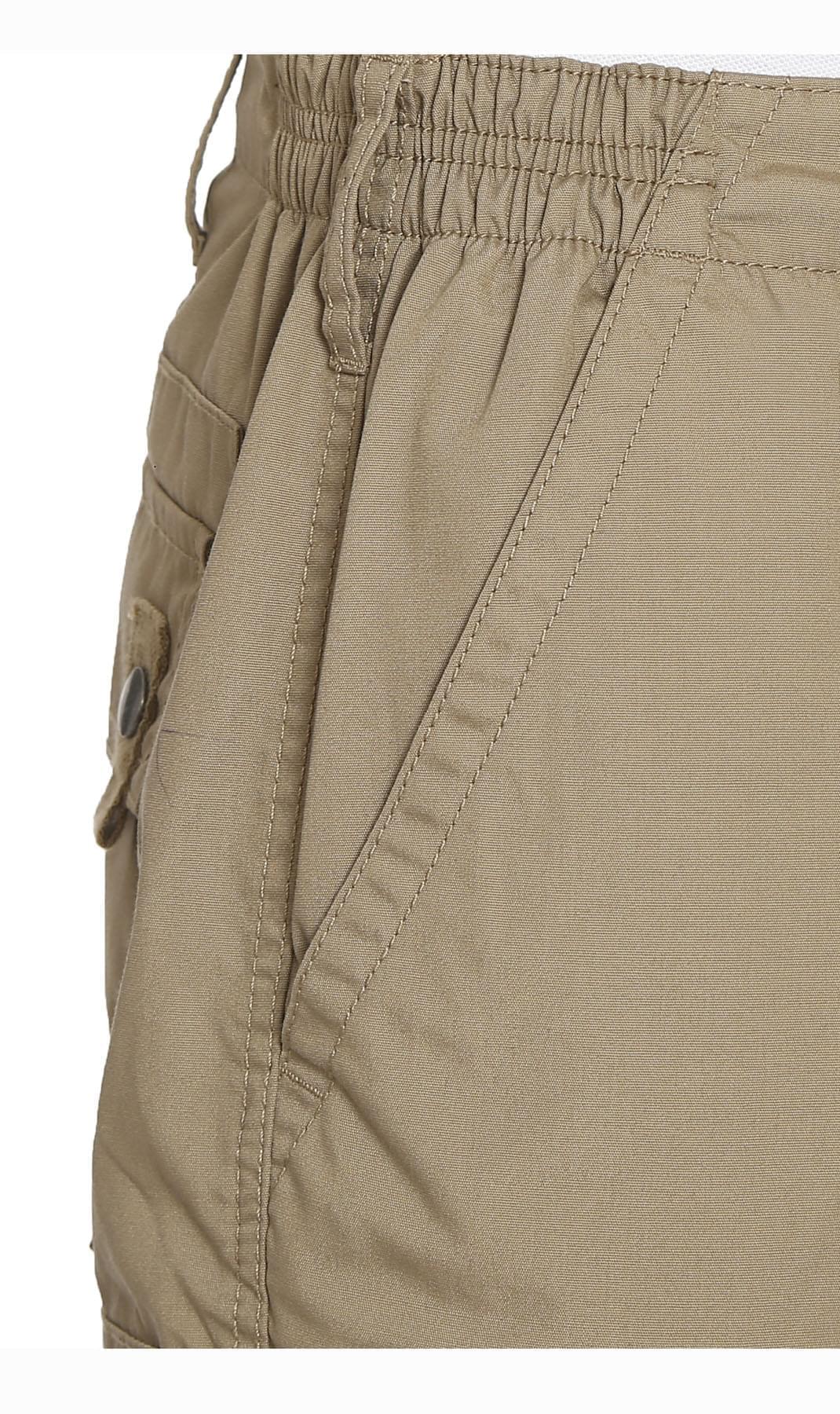 Men's Elastic Waist Cargo Shorts with Multi-Pocket Design - Fabs things