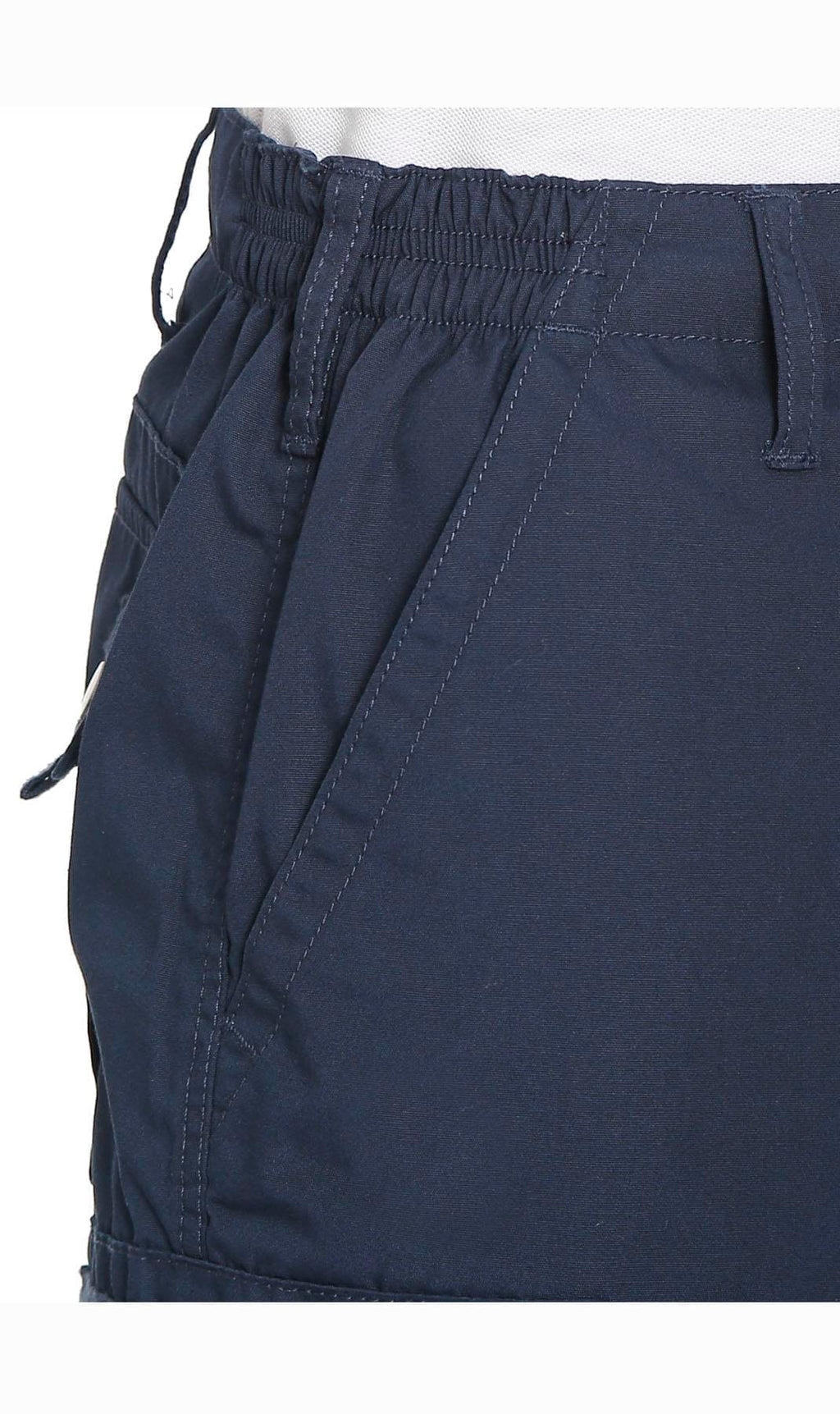 Men's Elastic Waist Cargo Shorts with Multi-Pocket Design - Fabs things