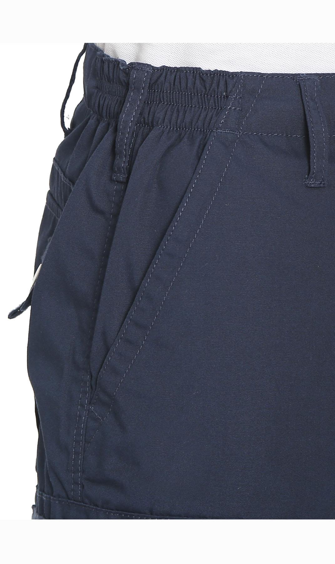 Men's Elastic Waist Cargo Shorts with Multi-Pocket Design - Fabs things