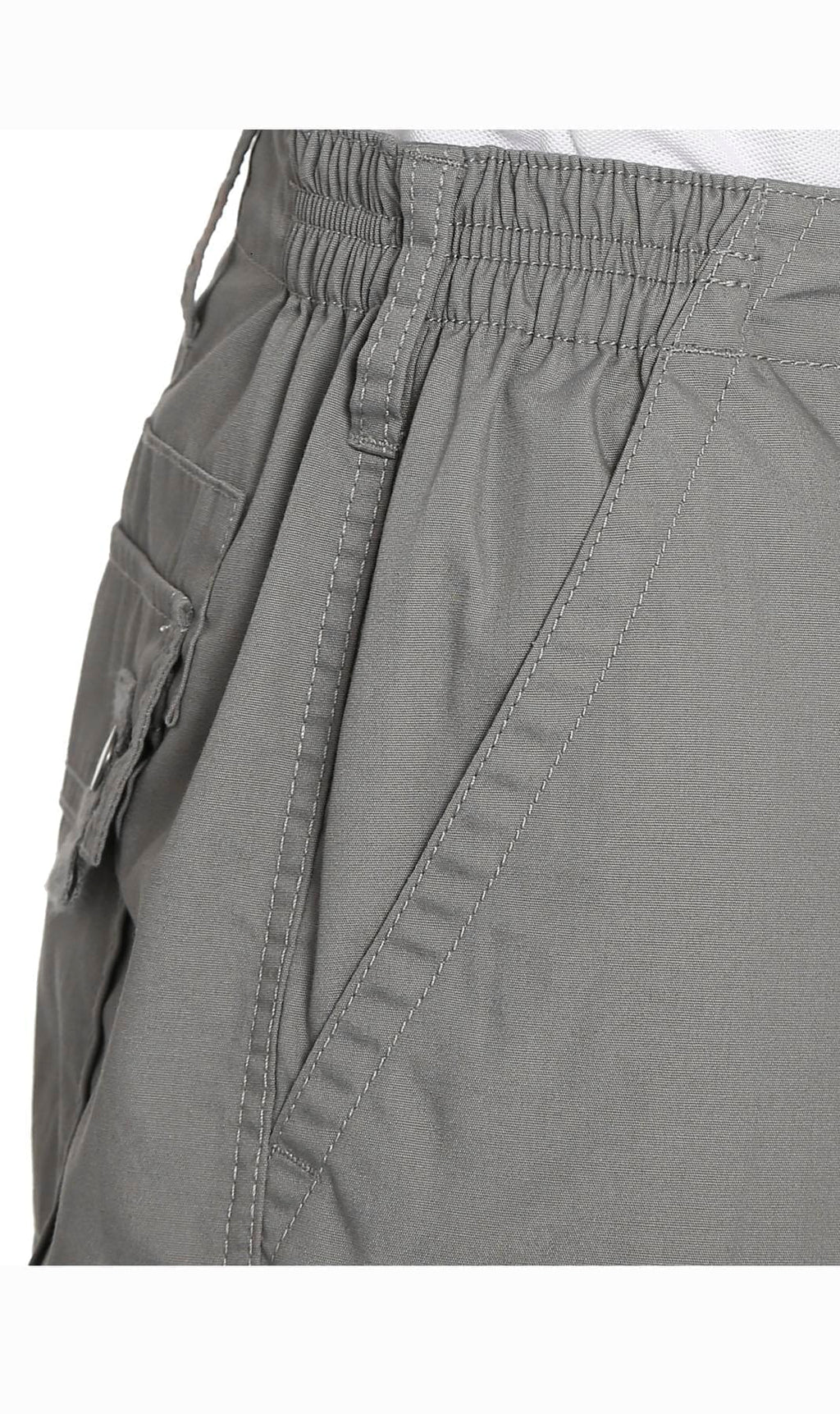 Men's Elastic Waist Cargo Shorts with Multi-Pocket Design - Fabs things