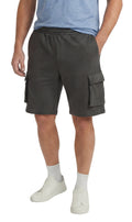 Men's Fleece Cargo Shorts — Elastic Waist Multi-Pocket Sweat Shorts - Fabs things