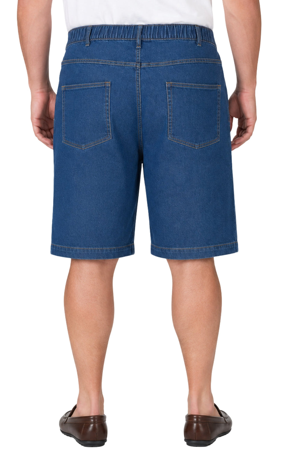 Men's Pull-On Stretch Denim and Twill Shorts — Elastic Waist No Zipper - Fabs things