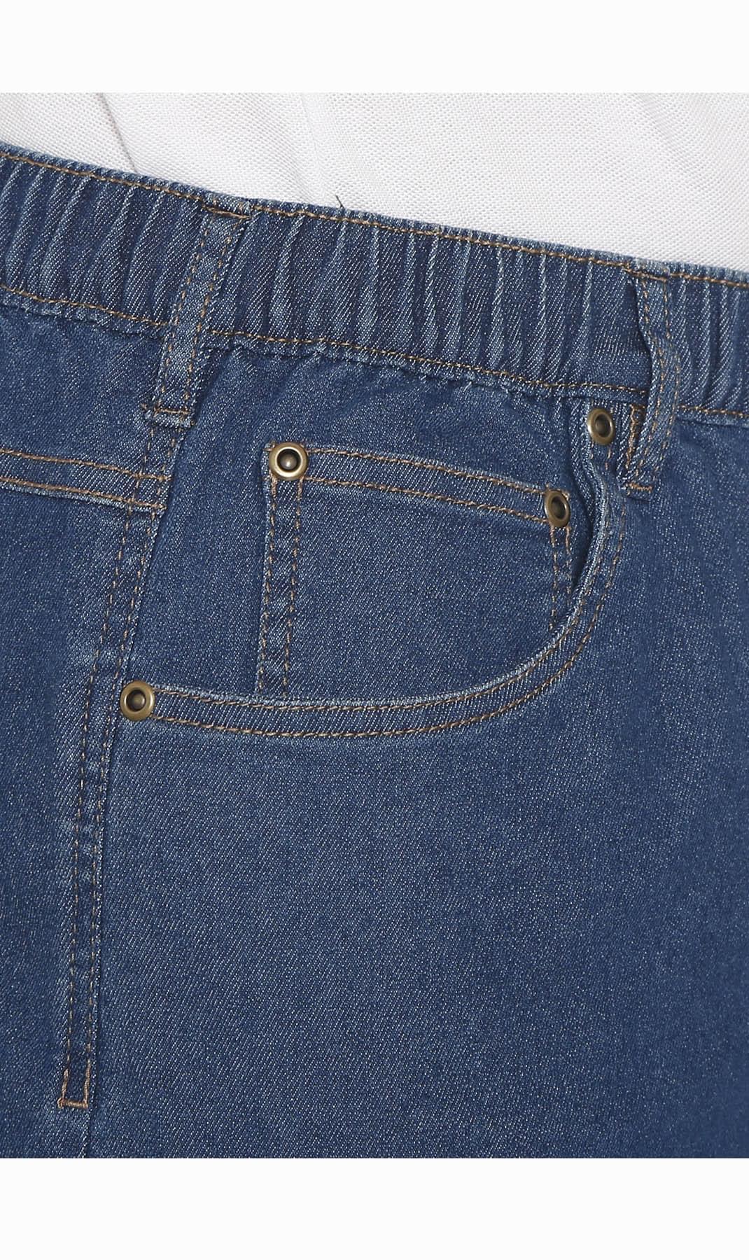 Men's Pull-On Stretch Denim and Twill Shorts — Elastic Waist No Zipper - Fabs things