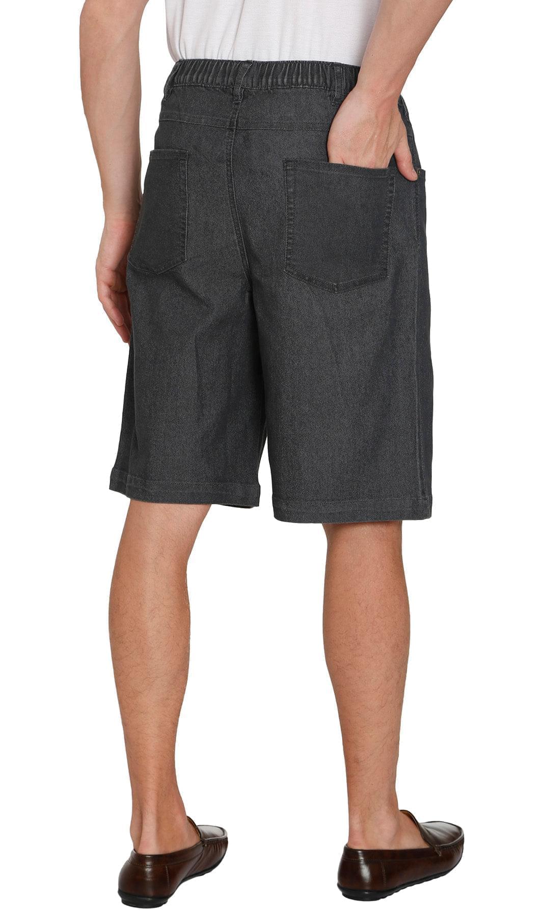 Men's Pull-On Stretch Denim and Twill Shorts — Elastic Waist No Zipper - Fabs things