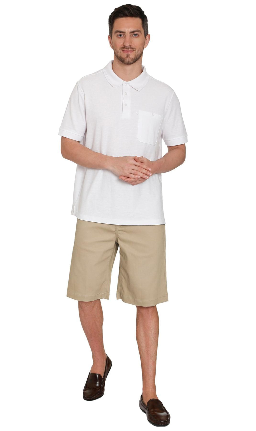 Men's Pull-On Stretch Denim and Twill Shorts — Elastic Waist No Zipper - Fabs things