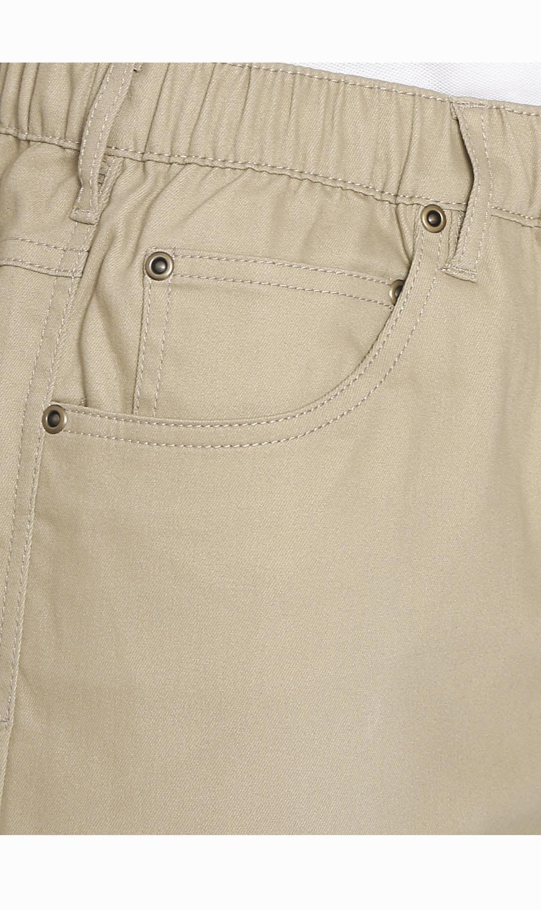 Men's Pull-On Stretch Denim and Twill Shorts — Elastic Waist No Zipper - Fabs things