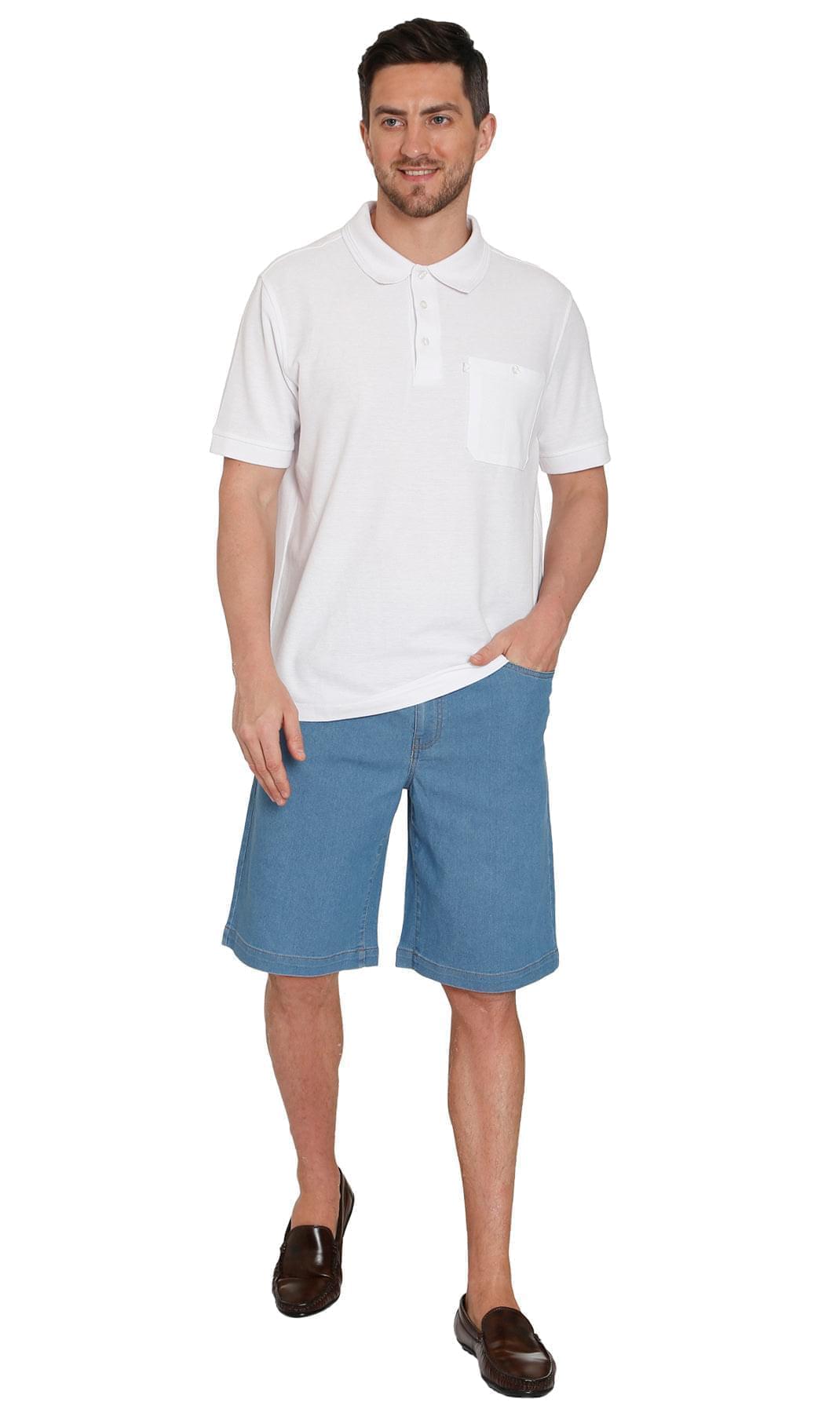 Men's Pull-On Stretch Denim and Twill Shorts — Elastic Waist No Zipper - Fabs things