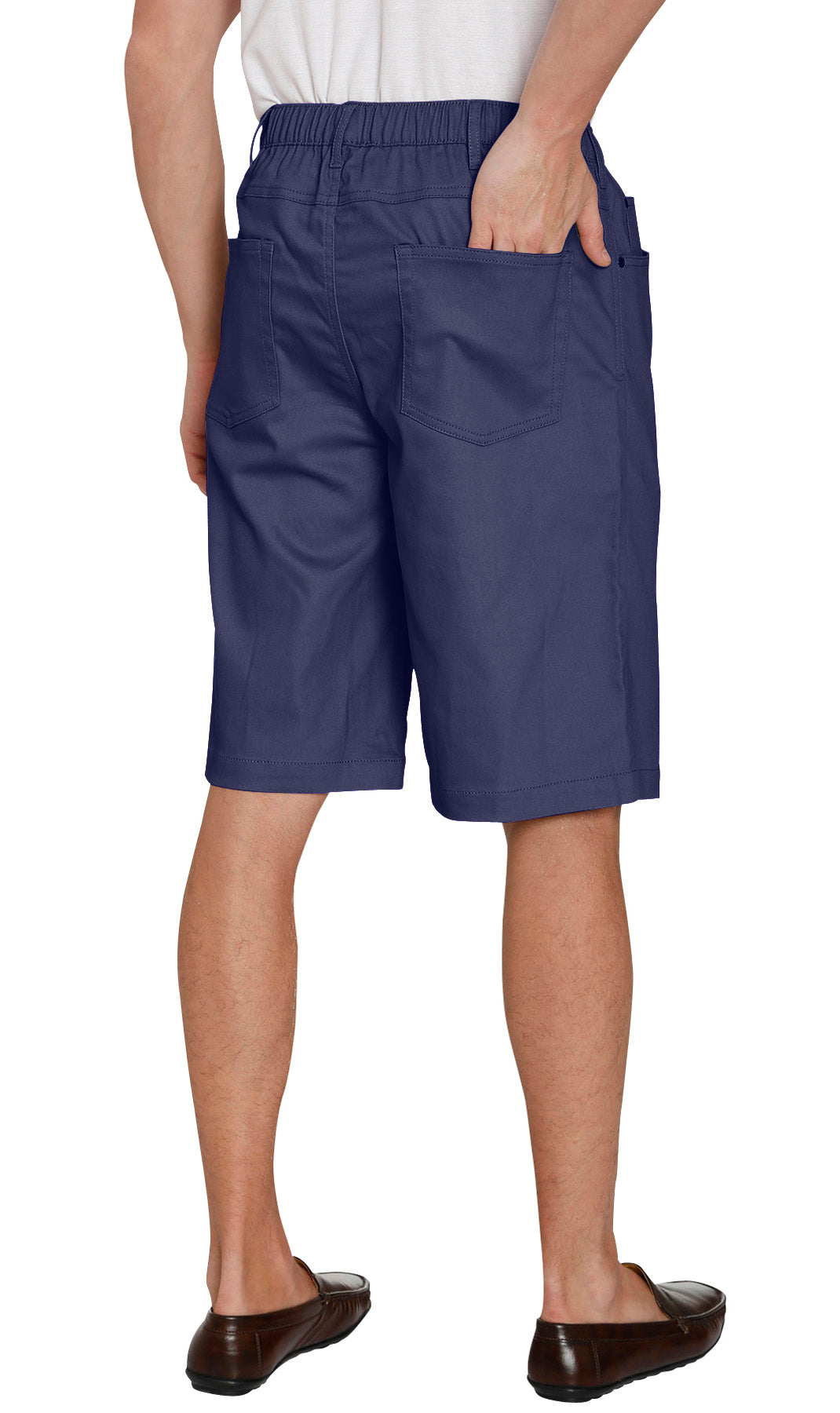 Men's Pull-On Stretch Denim and Twill Shorts — Elastic Waist No Zipper - Fabs things